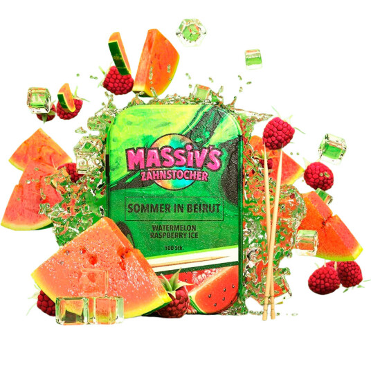 Tannstikker Med Smak WUNDER Massiv´s Watermelon Raspberry Ice 100 stk. Tannstikker Med Smak WUNDER Massiv´s Watermelon Raspberry Ice 100 stk.
