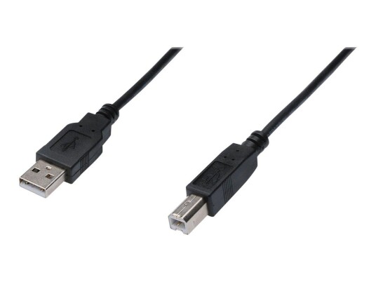 ASSMANN USB Type B til USB 2.0 Kabel 3 m Svart