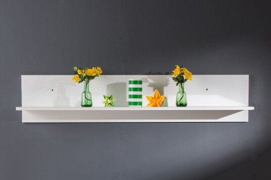 Vegghylle 25x120 cm   Hvit