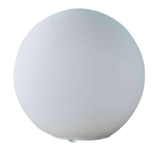 Lindby Kuleformet bordlampe Marike i hvitt glass