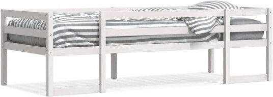 Sengeramme for barn hvit 80x200 cm heltre furu 8721102798375