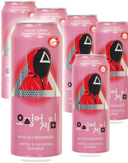 6 stk Squid Game Energy Drink Watermelon Energidrikk med Vannmelonsmak Hel Eske 3 l Korea 6 stk Squid Game Energy Drink Watermelon Energidrikk med Vannmelonsmak Hel Eske 3 l Korea