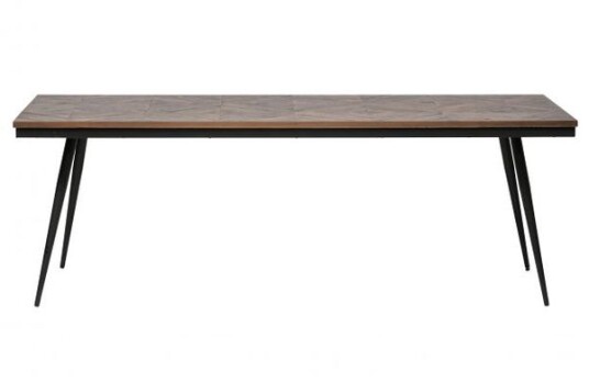 Bepurehome Rhombic Spisebord - Teak/Metal, 220x90 1579467-01-0 1615809-01-0