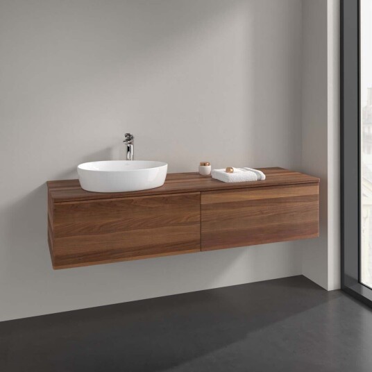 Villeroy & Boch  Antao Servantskap med 2 skuffer 160x50x36 cm m/lys Valnøtt
