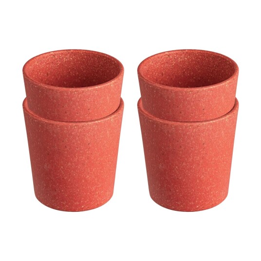 Koziol Connect kopp S 19 cl 4-pakning Nature coral