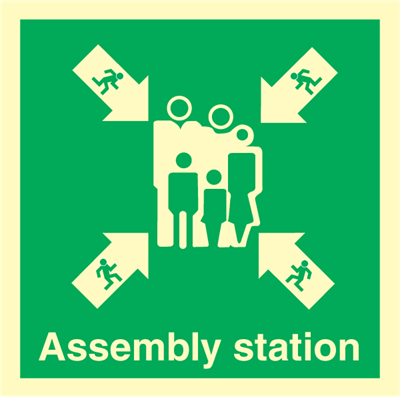 Jo Safety Assembly station IMO Emergency sign 101001