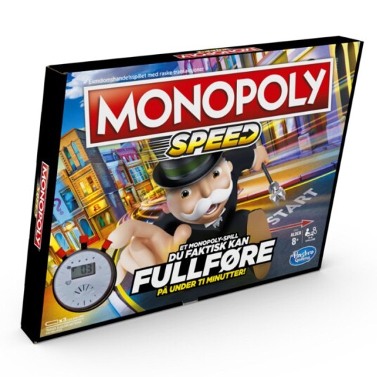 Monopol Speed Norsk Barnespill for 2-4 Spillere Monopol Speed Norsk Barnespill for 2-4 Spillere