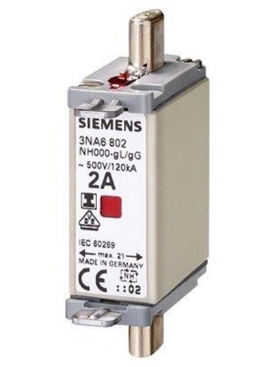 Siemens Lv hrc fuse link 500v s.000 63 a iso ci 3na6822 (4001869071275) Siemens Lv hrc fuse link 500v s.000 63 a iso ci 3na6822 (4001869071275)