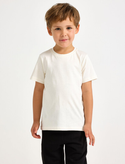 Lindex T Shirt Basic Solid White 110/116