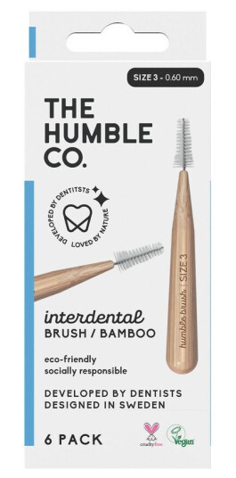 The Humble Co. The Humble Co Bamboo Interdental Brush Size 3 Blue 6pcs The Humble Co. The Humble Co Bamboo Interdental Brush Size 3 Blue 6pcs