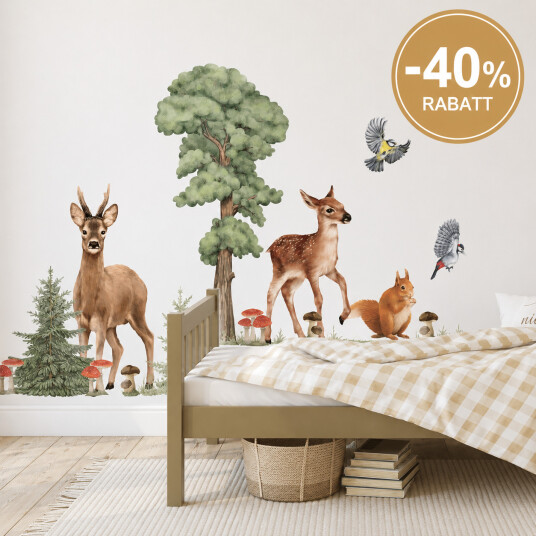 Pastelowelove Veggklistremerke Forest Animals Pastelowelove Veggklistremerke Forest Animals