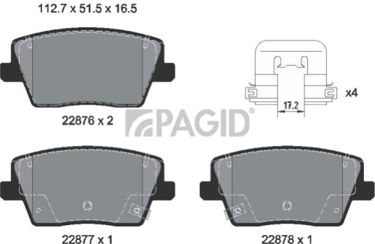 PAGID T2770N Bremseklosser