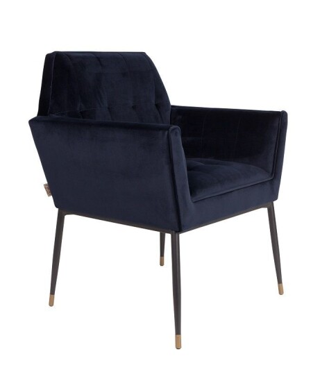 Dutchbone - Kate Spisestol m/armlen - Deep blue Unoliving