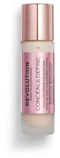 Revolution Conceal & Define Foundation ulike nyanser F1
