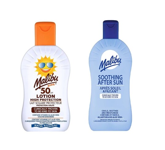 Malibu Kids Lotion SPF 50 200 ml + Malibu Soothing After Sun Lotion 400 ml