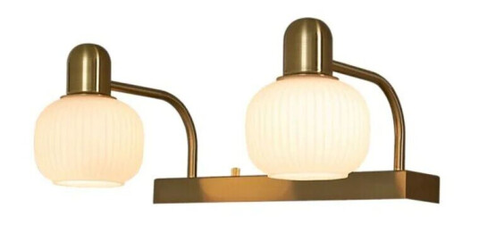 Aneta Lighting Messina baderomslampe speil/skap - messing/opalhvit 1621082-02-0 1621083-02-0
