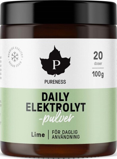 Pureness Daily Elektrolytpulver Lime 100 g Pureness Daily Elektrolytpulver Lime 100 g