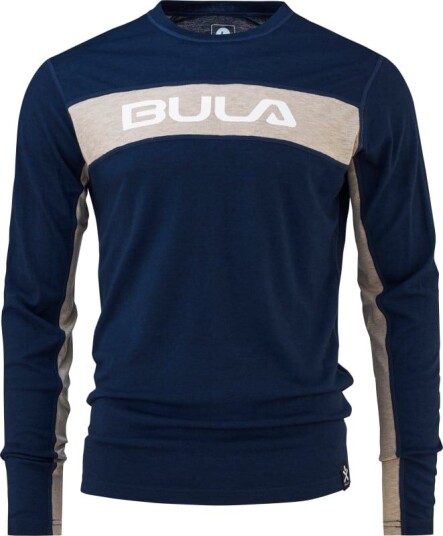 Bula Men's Retro Merino Wool Crew S, Navy