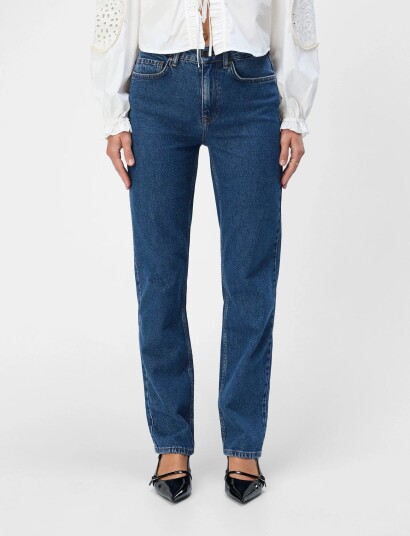 Object Objsava Ellen Mw Straight Jeans Noos Blue XS
