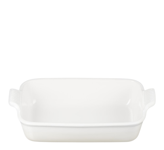 Le Creuset Heritage rektangulært fat 26 cm meringue