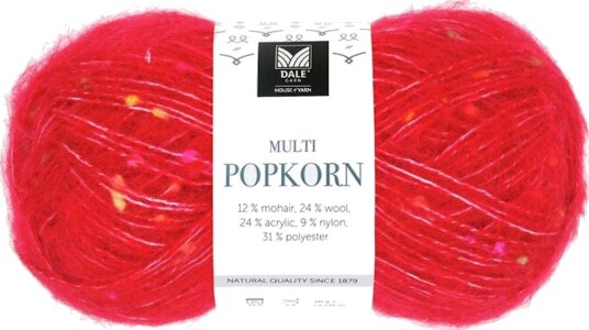 Dale Garn Multi Popkorn Rød 517 50 g