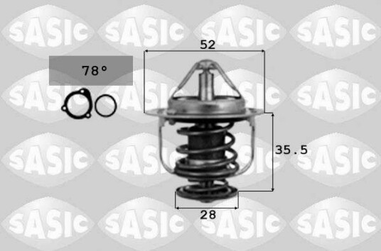 Termostat, kjølemiddel SASIC 9000075
