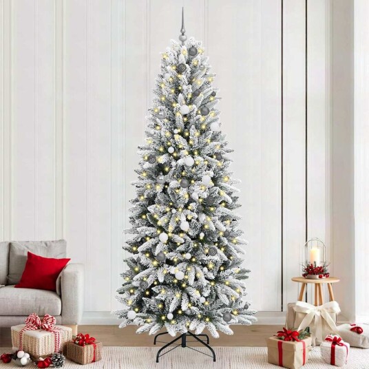  Kunstig juletre Hvit 93 x 93 x 240 cm PVC plast stål og PE