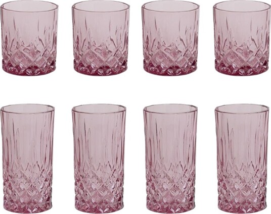 Nova Dynamic Drinkglass Sett 8pk Rosa