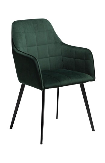 DAN-FORM - Embrace Spisestol, emerald grønn fløyel, svarte ben Unoliving