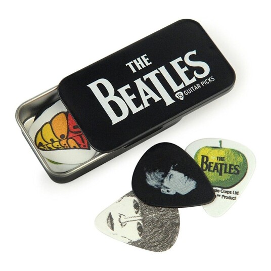 DAddario Beatles Signature Guitar Pick Tins Logo 15 picks DAddario Beatles Signature Guitar Pick Tins Logo 15 picks