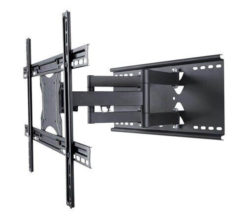 Art Ar-87 - Brakett - Justerbar Dobbelarm I Full Bevegelse - For Lcd-Tv - Metall - Svart - Skjermstørrelse: 40"-80" - Veggmonterbar