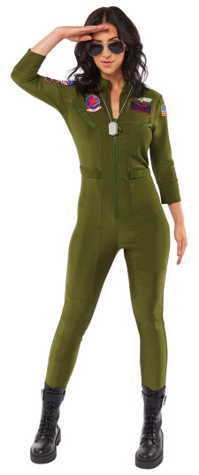 Amscan International Top Gun Jumpsuit Dame Karnevalskostyme Medium/Large Amscan International Top Gun Jumpsuit Dame Karnevalskostyme Medium/Large