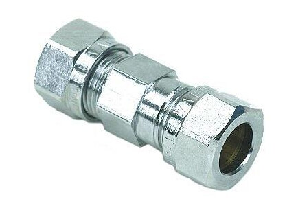 Gelia 3006111042 Klemringkobling rett, forlenget, krom 12 mm