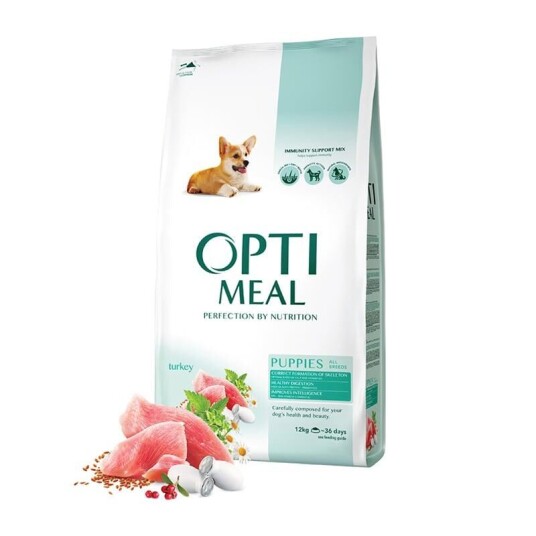 Optimeal Tørrfôr til Valper Alle Raser med Sunt Fordøyelse Kalkun 4 kg Optimeal Tørrfôr til Valper Alle Raser med Sunt Fordøyelse Kalkun 4 kg