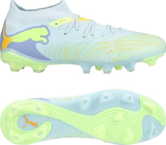 PUMA Future 9 Match FG/AG Light Up Grønn/Isblå/lavendel Kvinner størrelse 42½