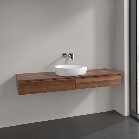 Villeroy & Boch Antao Servantskap med 2 skuffer 160x50x19 cm m/lys Valnøtt Villeroy & Boch Antao Servantskap med 2 skuffer 160x50x19 cm m/lys Valnøtt