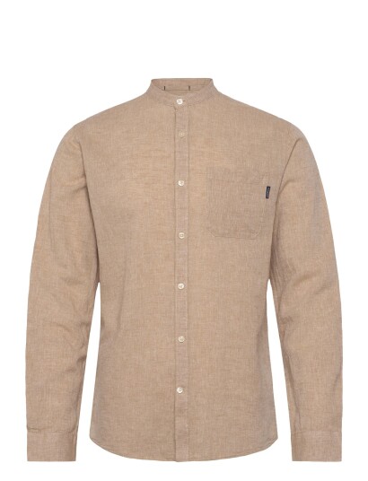 Lindbergh Cotton/Linen Shirt L/S Beige S Lindbergh Cotton/Linen Shirt L/S Beige S