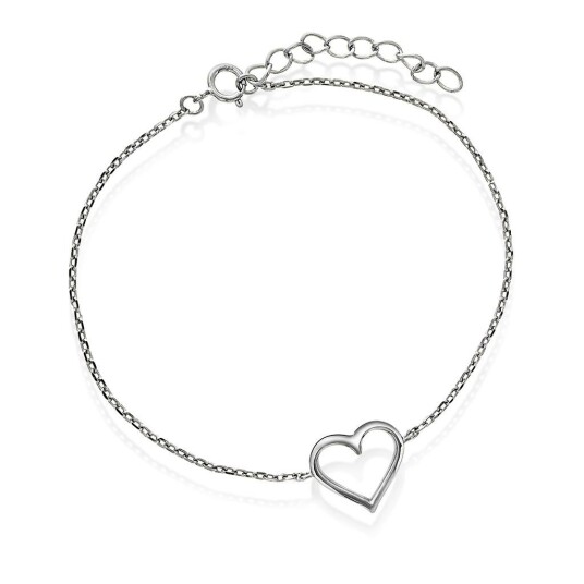Pan Jewelry Armbånd i 925 sølv med hjerte