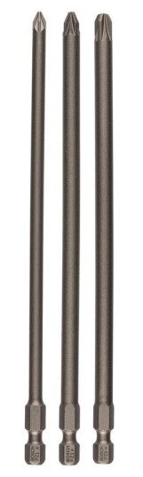 Bosch 3-delers skrutrekkerbits-sett, ekstra hard PZ1; PZ2; PZ3; 152 mm