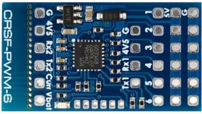 Mateksys CRSF til PWM-6 Converter