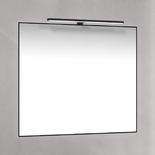 Macro Design Rammespeil T belysning LED Svart / 80cm