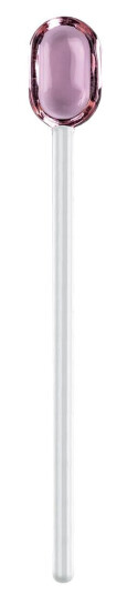 Muurla latteskje glass 15,5 cm Pink-clear