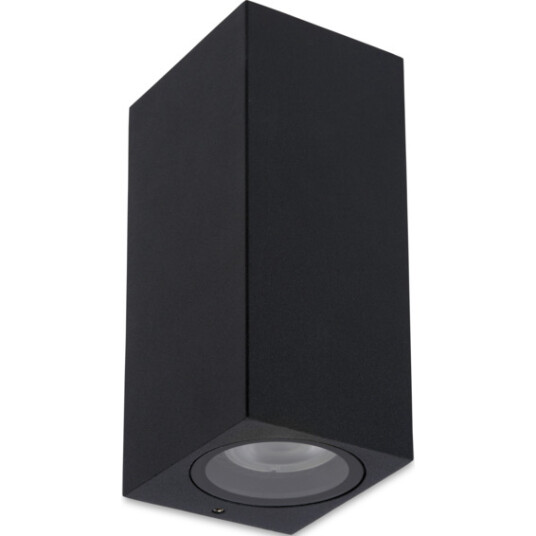 Lucide Zaro 1 Utendørs Vegglampe 2xGU10 Sort