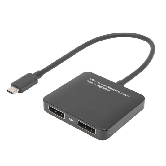 Plexgear USB C til 2x DisplayPort adapter 
