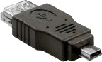 Delock   Usb Adapter   Mini Usb Type B Hann Til Usb Hunn   Usb 2.0 Otg