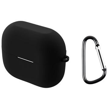 Samsung Galaxy Buds3 FE Silikondeksel med Karabinkroken   Svart
