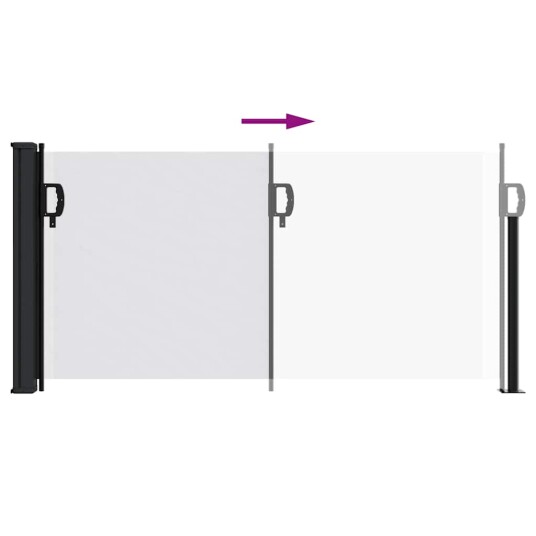  Uttrekkbar sidemarkise hvit 100x300 cm 4004271