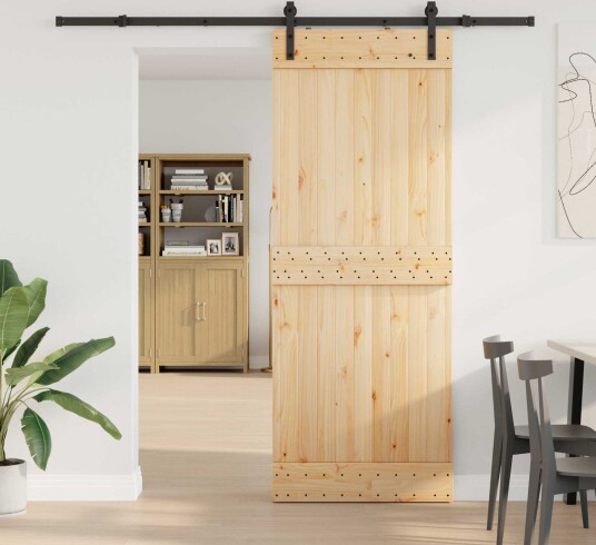 Skyvedør NARVIK Naturlig og svart 80 x 210 cm 213,5 cm Skyvedør NARVIK Naturlig og svart 80 x 210 cm 213,5 cm
