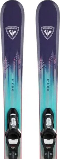 Børneski Rossignol Sender JR + Kid4 Bindinger (104cm - Lilla)