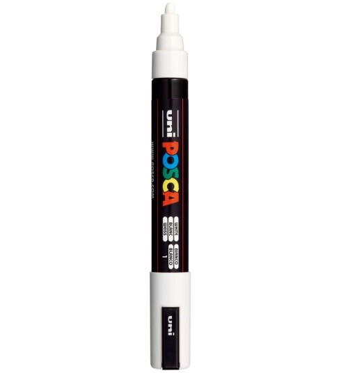 Posca Posca Marker PC-5M Medium White Posca Posca Marker PC-5M Medium White